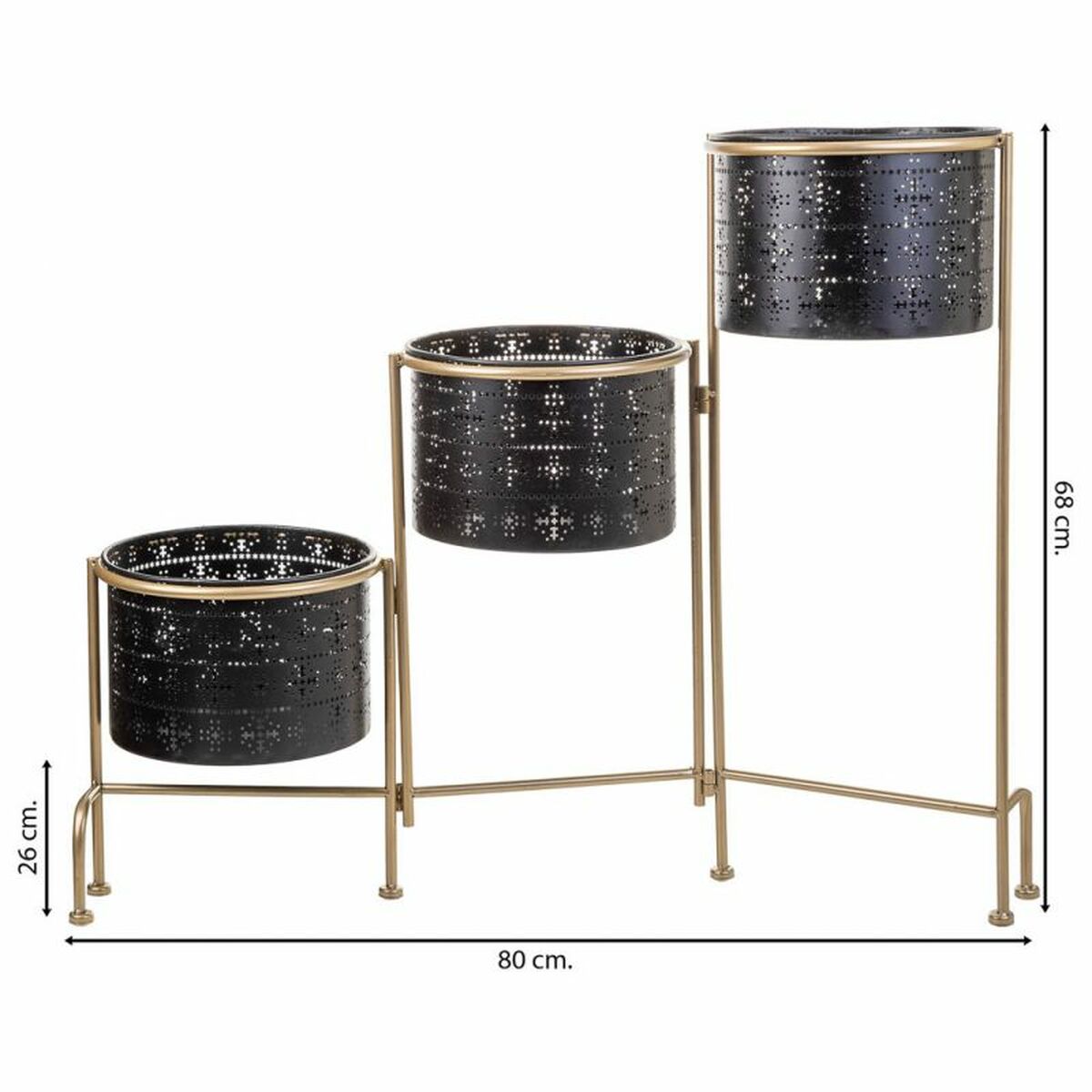 Urtepotte Alexandra House Living Sort Metal Jern
